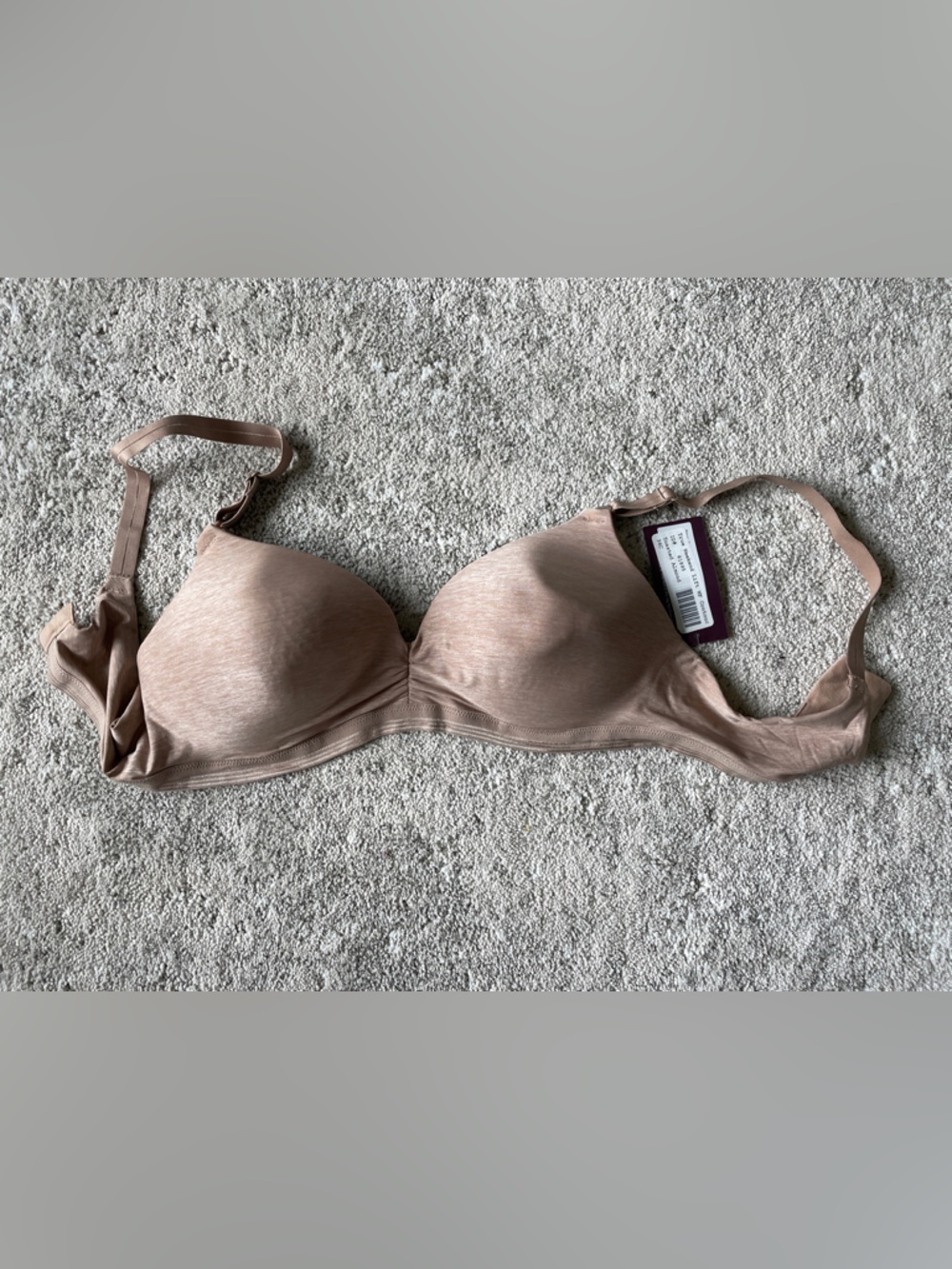 True & Co. light taupe seamless molded bra